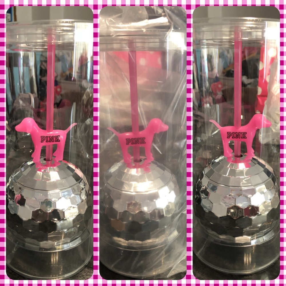 BNIP Pink Victoria’s Secret Disco Cup & Straw